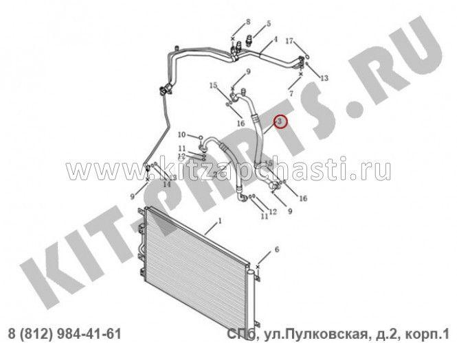 Трубка компрессора кондиционера Livan X6 PRO 1016014888